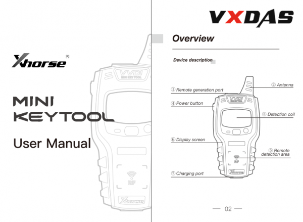 Xhorse VVDI Mini Key Tool User Manual - VXDAS