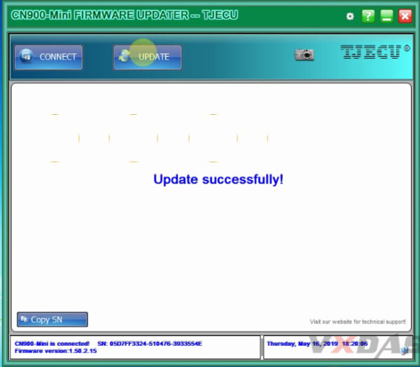 CN900 mini firmware V1.50.2.23 Update Instruction_VXDAS
