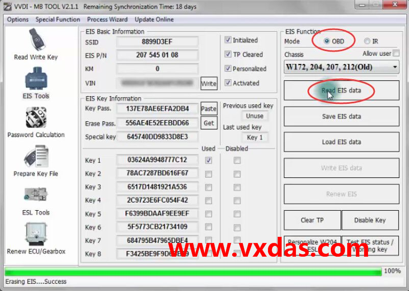 VVDI MB BGA tool Mercedes Key Programmer Install Mercedes W204 ELV emulato Step-11