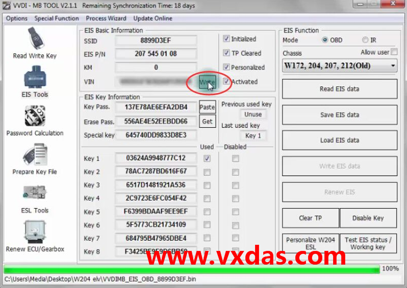 VVDI MB BGA tool Mercedes Key Programmer Install Mercedes W204 ELV emulato Step-14