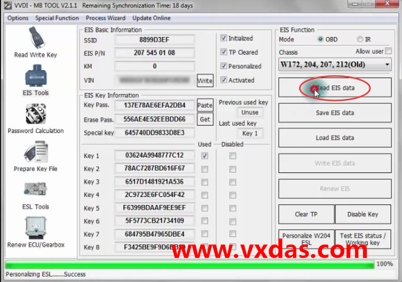 VVDI MB BGA tool Mercedes Key Programmer Install Mercedes W204 ELV emulato Step-17
