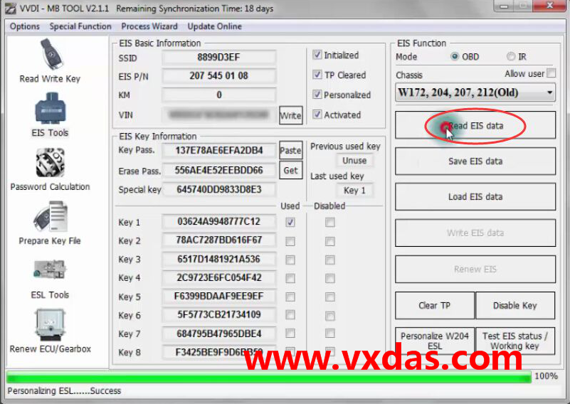 VVDI MB BGA tool Mercedes Key Programmer Install Mercedes W204 ELV emulato Step-1