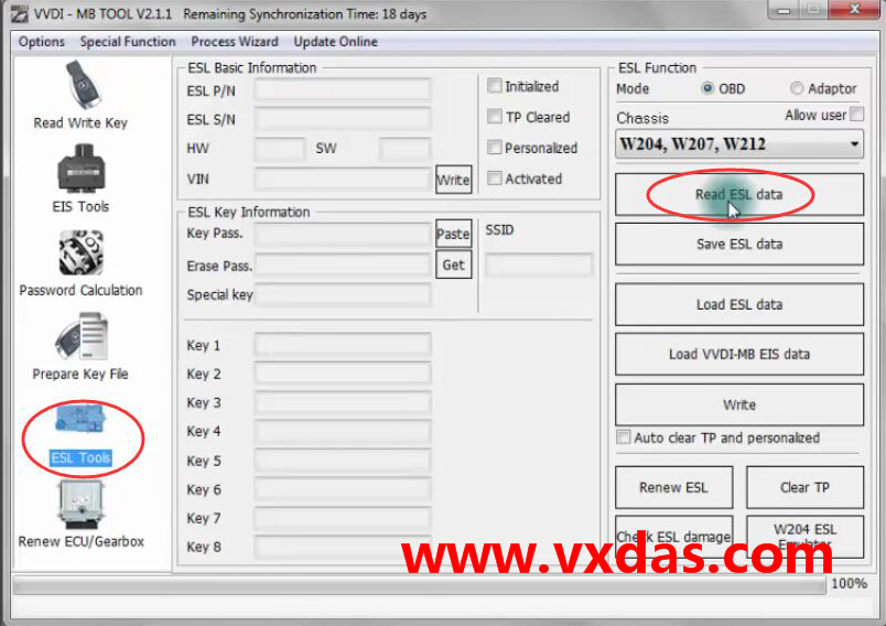 VVDI MB tool Install Mercedes W204 ELV emulato Step-2