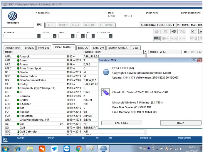 ODIS software V6.20